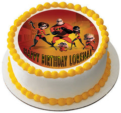 INCREDIBLES 1 Edible Birthday Cake Topper OR Cupcake Topper, Decor - Edible Prints On Cake (Edible Cake &Cupcake Topper)