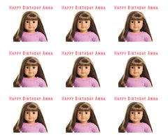 American Girl (Nr3) -  Edible Cake Topper, Cupcake Toppers, Strips