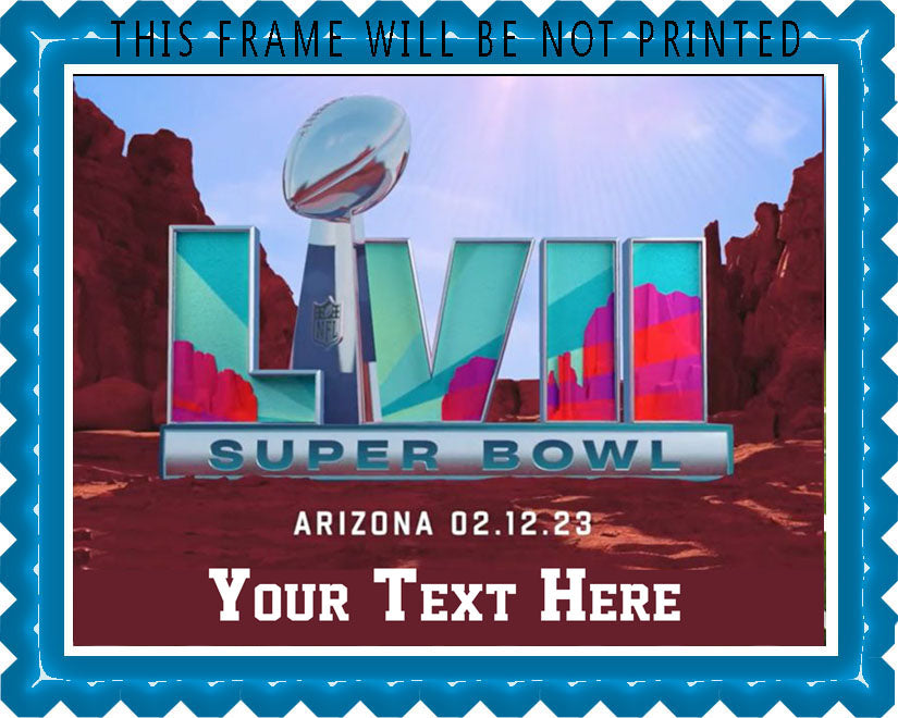 Super Bowl 2023 - Edible Cake Topper, Cupcake Toppers, Strips