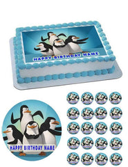 Madagascar pingu Edible Birthday Cake Topper OR Cupcake Topper, Decor - Edible Prints On Cake (Edible Cake &Cupcake Topper)