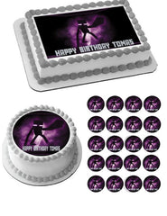 MINECRAFT Enderman Edible Birthday Cake Topper OR Cupcake Topper, Decor - Edible Prints On Cake (Edible Cake &Cupcake Topper)