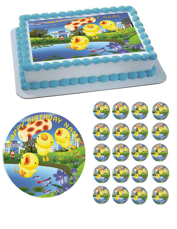Japanese Edible Birthday Cake Topper OR Cupcake Topper, Decor - Edible Prints On Cake (Edible Cake &Cupcake Topper)