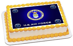 US Air Force - Edible Cake Topper OR Cupcake Topper, Decor