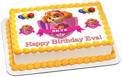 PAW PATROL SKYE 1 Edible Birthday Cake Topper OR Cupcake Topper, Decor - Edible Prints On Cake (Edible Cake &Cupcake Topper)