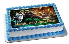 The legend of Zelda 2 Edible Birthday Cake Topper OR Cupcake Topper, Decor - Edible Prints On Cake (Edible Cake &Cupcake Topper)