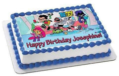Teen Titans Go 3 Edible Birthday Cake Topper OR Cupcake Topper, Decor - Edible Prints On Cake (Edible Cake &Cupcake Topper)