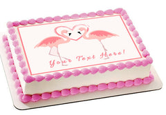 Pink Flamingos - Edible Cake Topper, Cupcake Toppers, Strips