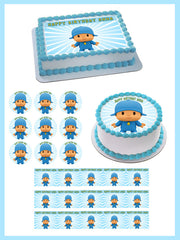 Pocoyo 2 Edible Birthday Cake Topper OR Cupcake Topper, Decor - Edible Prints On Cake (Edible Cake &Cupcake Topper)